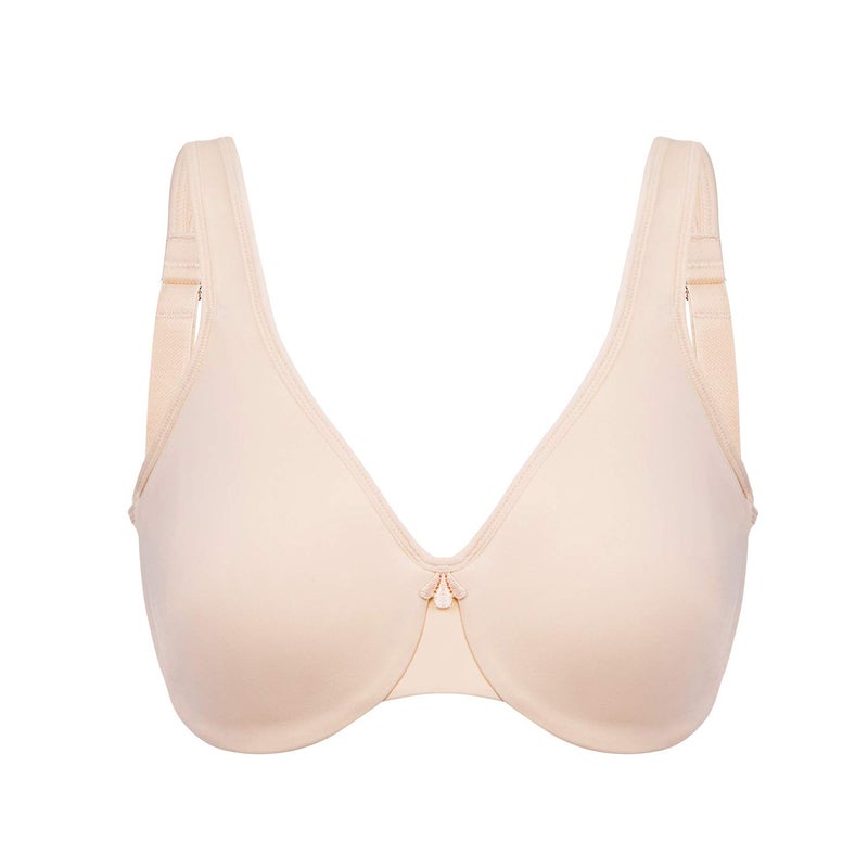 DELIMIRA Women's Minimizer Bra Plus Size Underwire Smooth Full Coverage Seamless Bras Beige 40C - Image 4